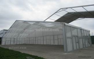Large Glass Wall Wedding Tent 30m x 50m with Transparent PVC Roof - MTPFG3050