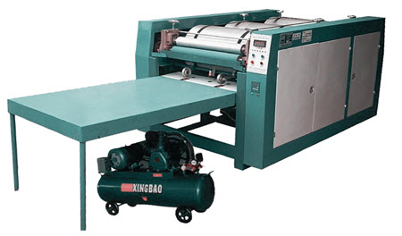 The machine is used for printing the scripts, pictures & Trade Marks on the plastic woven sacks or plastic paper laminated sacks. It may finish the printing both on obverse & reverse of the sacks simultaneous.