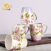 Promotion Custom Logo Bulk Unique Handle Porcelain Mug Coffee Cup Sets