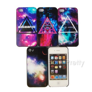 1pc Hard Case Cover For IPhone4/4S/5 Samsung Galaxy S4 Fashion Galactic Painting Design - 7210