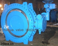 double flange double eccentric type butterfly valve